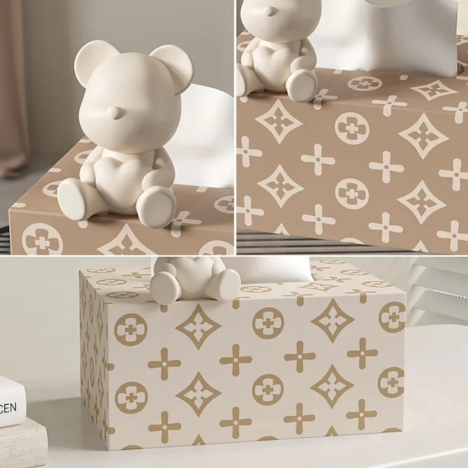 Nordic Style Wooden Tissue Box-5488Versace(SA2405-24) - Image 3