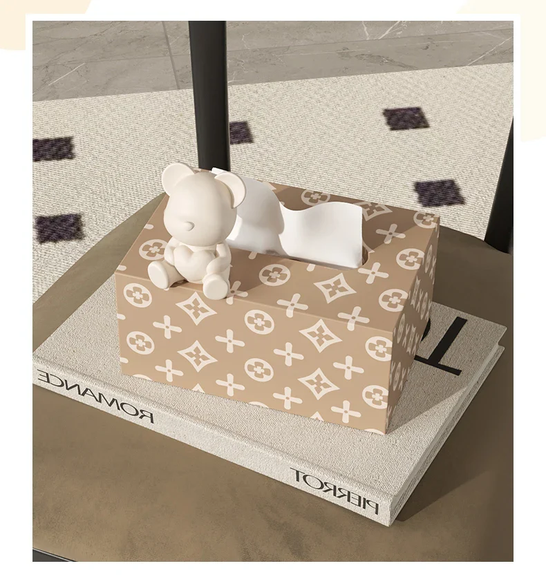 Nordic Style Wooden Tissue Box-5488Versace(SA2405-24) - Image 6