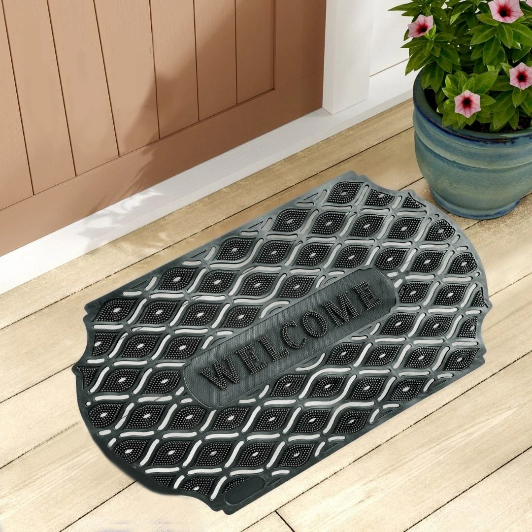 Outdoor Indoor Antislip Door Mat WELCOME-SA2553-10(Sliver)