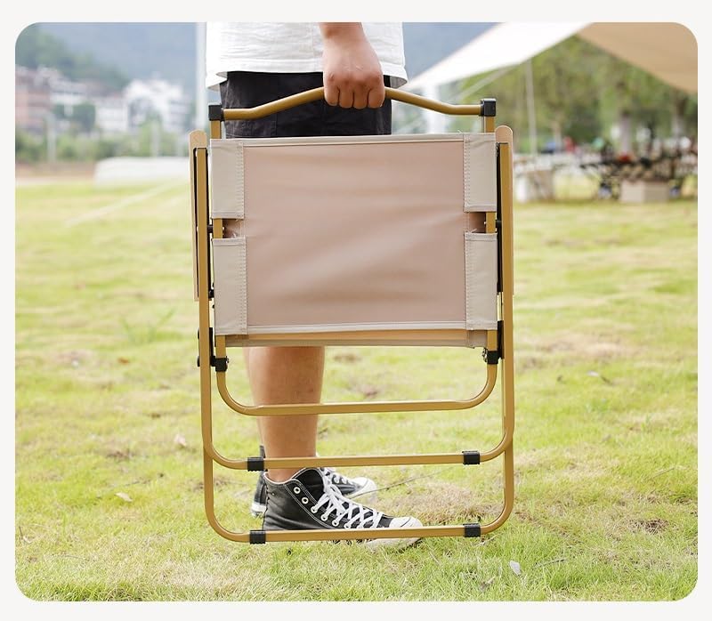 Portable Foldable Chair With Metal Frame(SA2405-145)-Black - Image 5