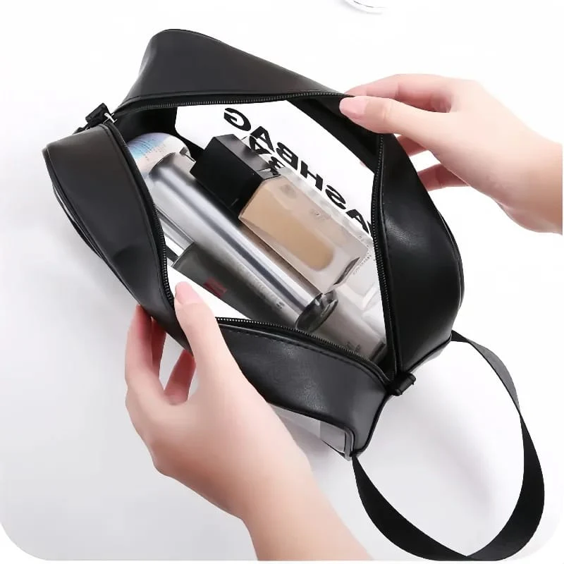 Portable Makeup Organizer Bag WASHBAG-Black Large 14626(SA2405-119) - Image 9