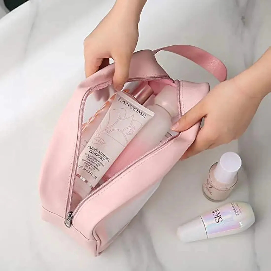 Portable Makeup Organizer Bag WASHBAG-Pink Large(SA2405-117) - Image 8