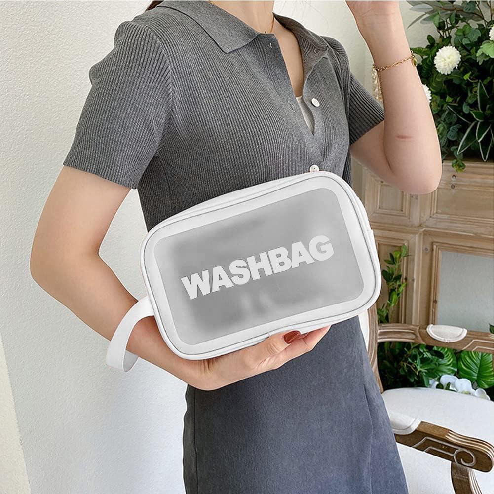 Portable Makeup Organizer Bag WASHBAG-White Small(SA2405-122) - Image 5