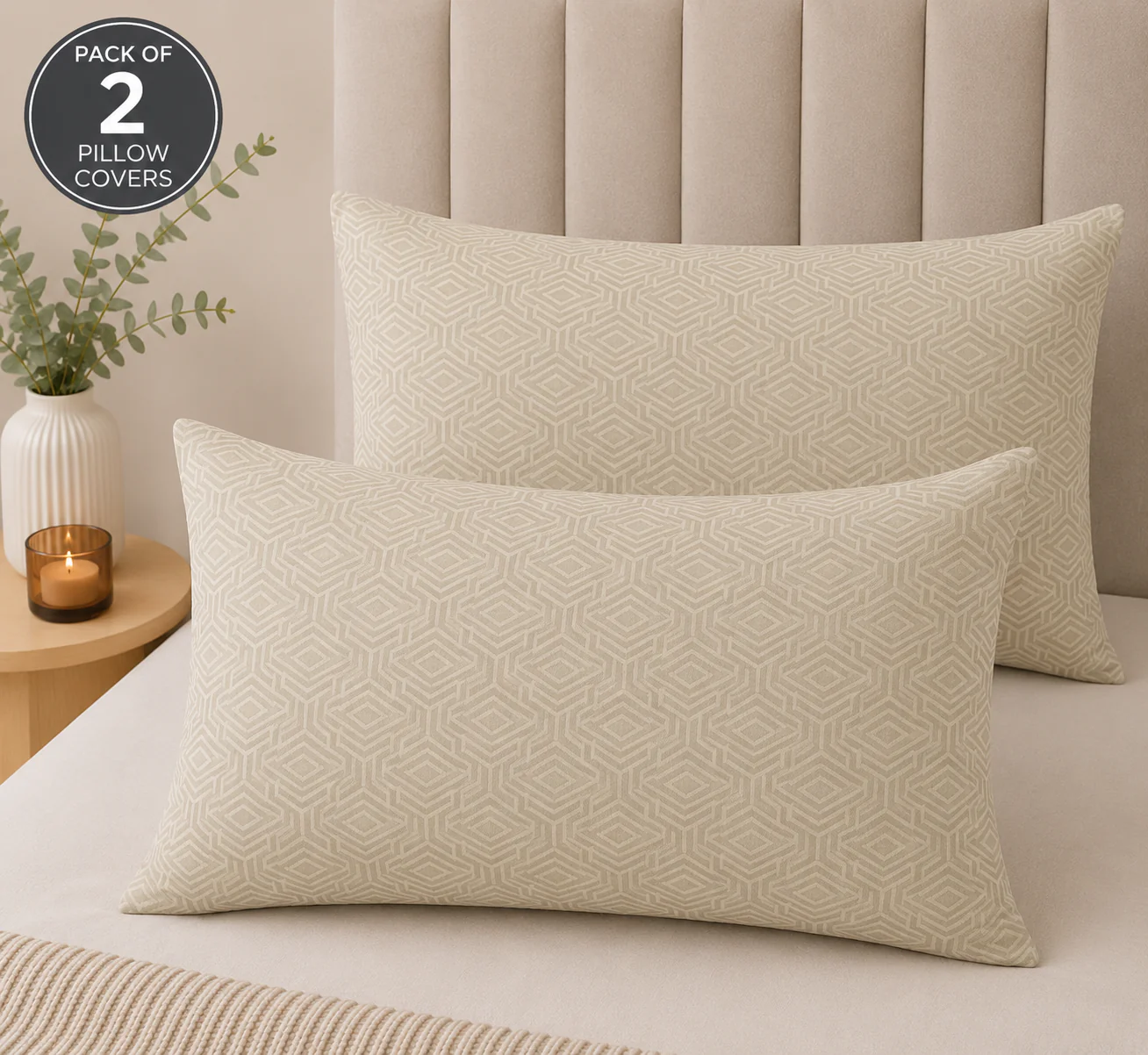 Printed Pillow Covers Pack of 2- PC0027