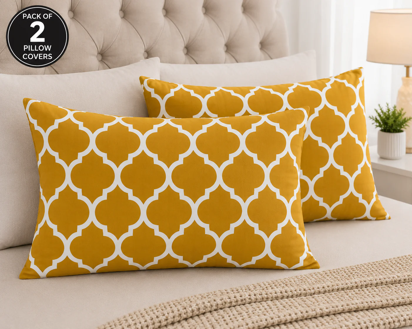 Printed Pillow Covers Pack of 2- PC0055