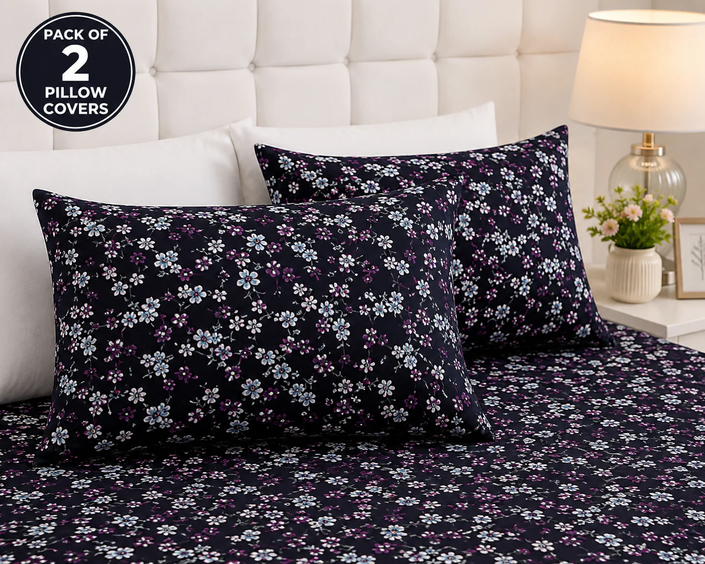 Printed Pillow Covers Pack of 2- PC0062 - Image 2