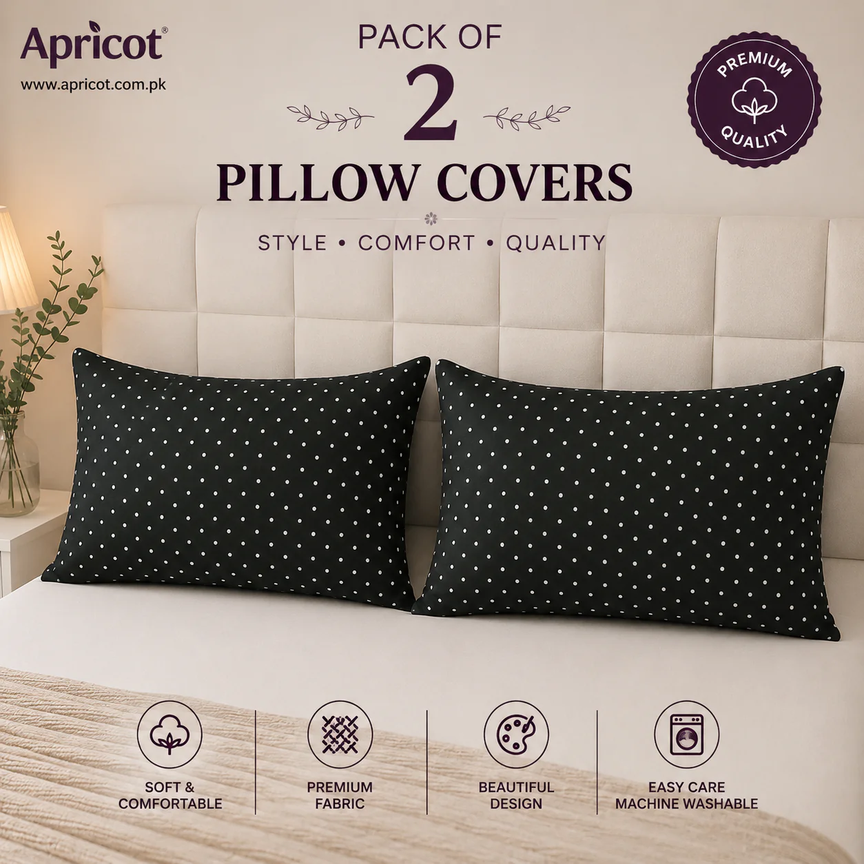 Printed Pillow Covers Pack of 2- PC0084