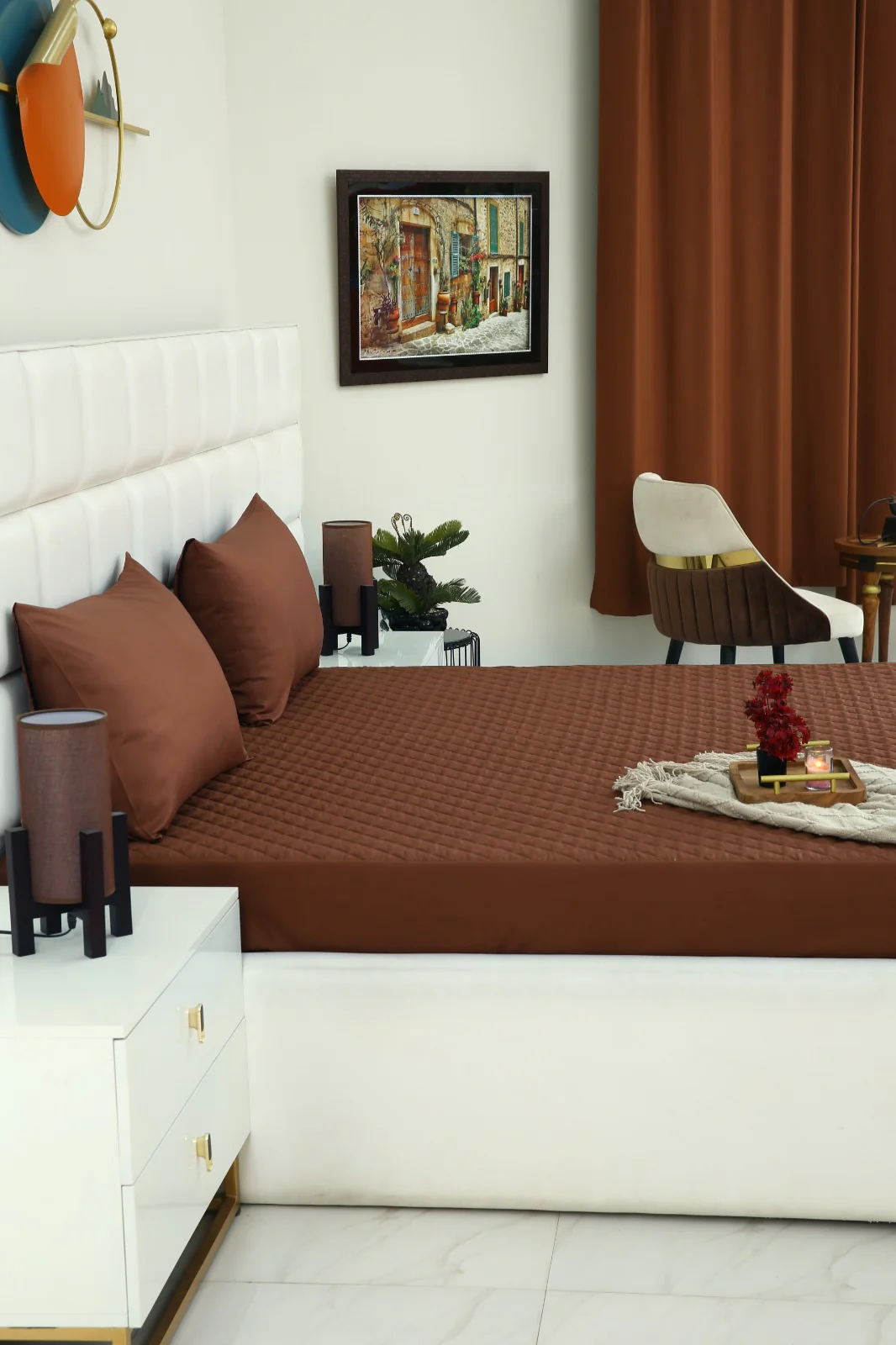 Quilted Waterproof Mattress Protector-Brown - Image 15