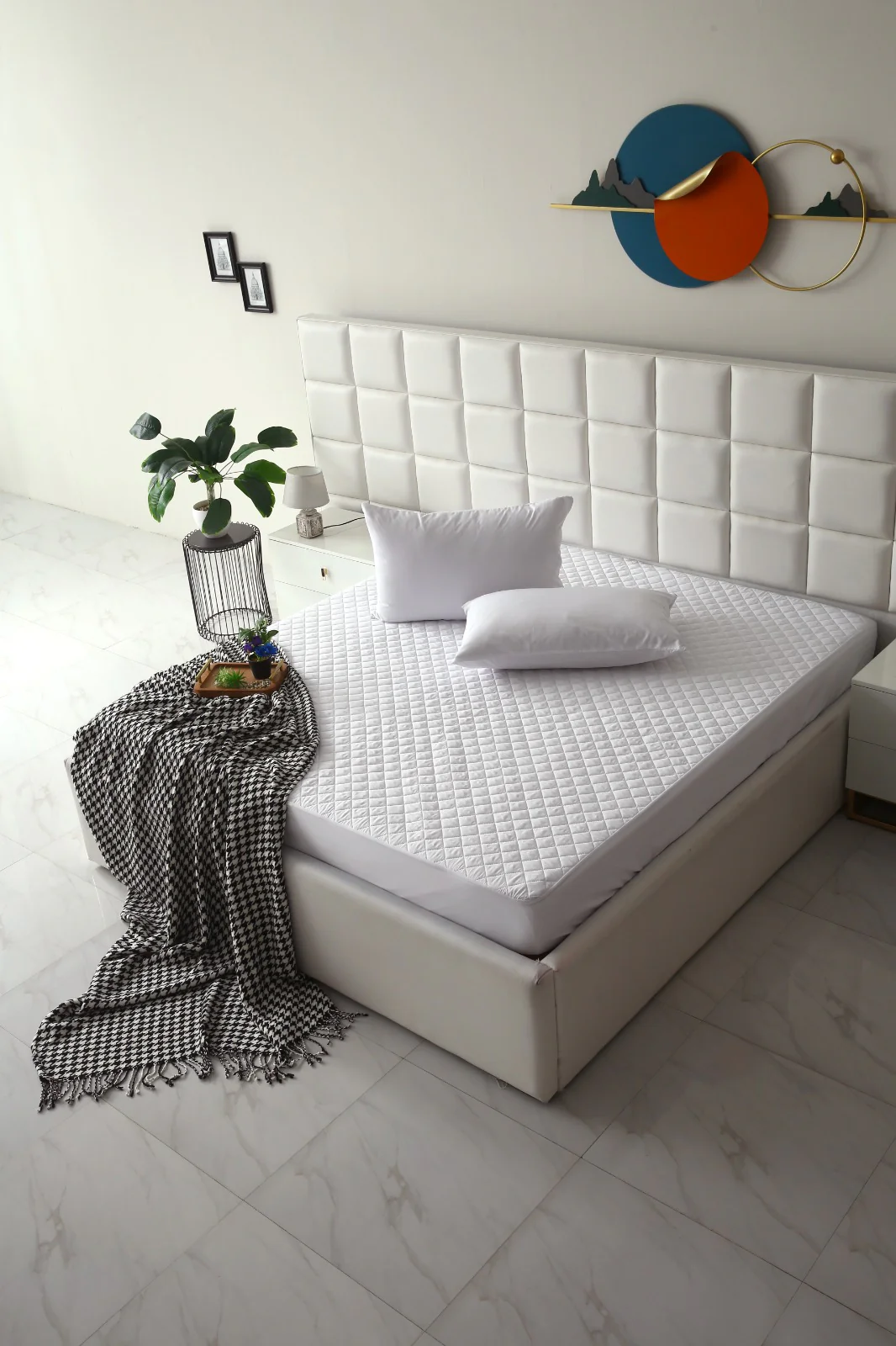 Quilted Waterproof Mattress Protector-White - Image 9