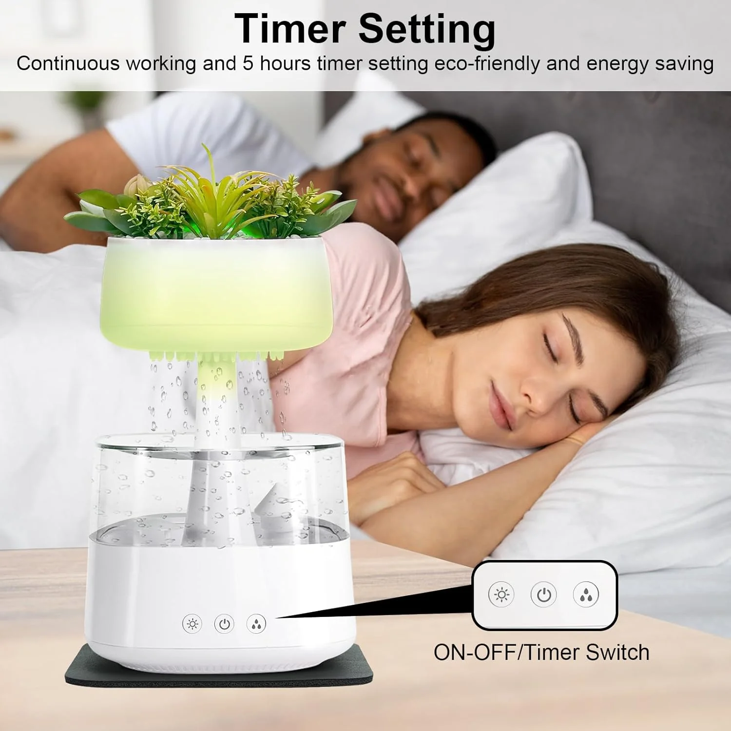 Rain Humidifier With 7 Colors Light-SA2411-61