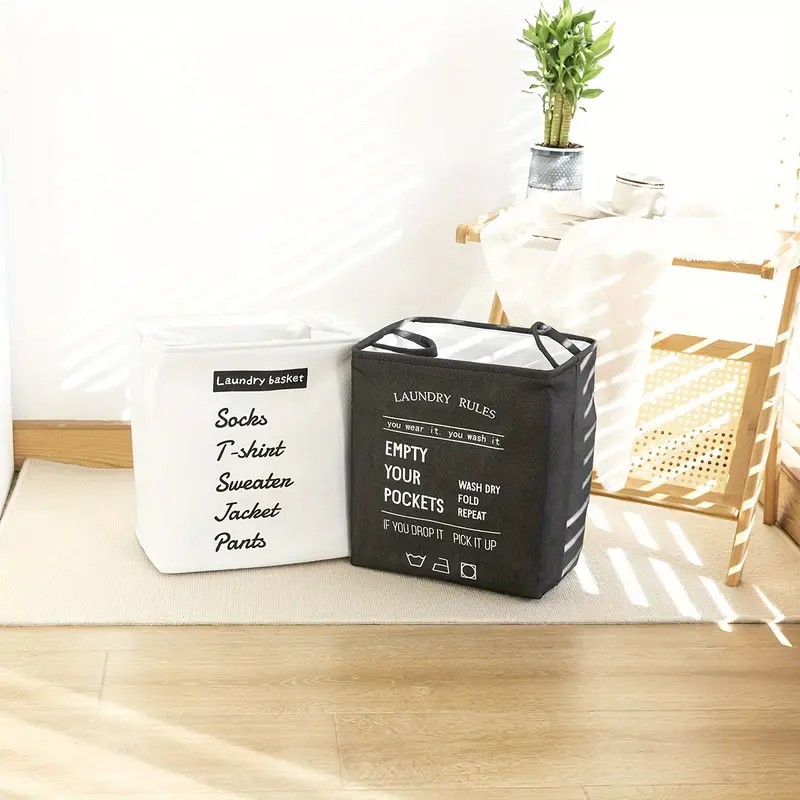Rectangular Eva Collapsible Laundry Basket(14266)-White - Image 5