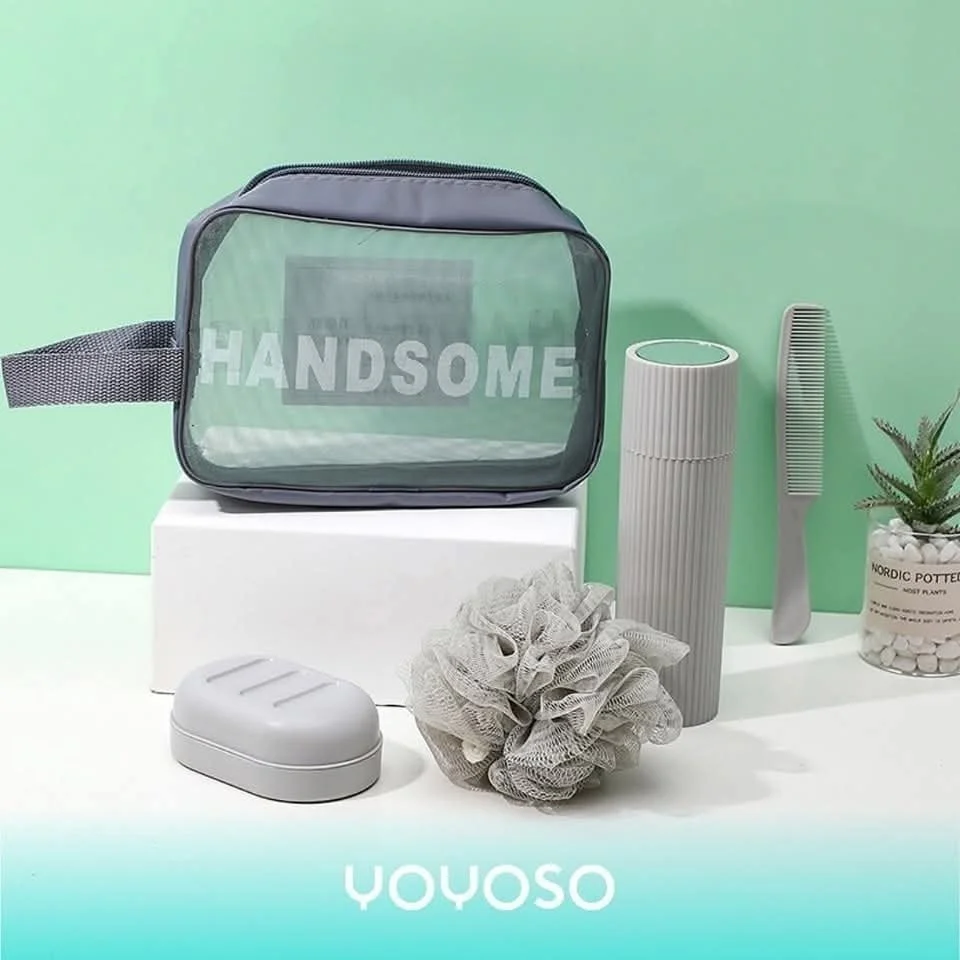 4Pcs Acrylic Travel Personal Tools With Bag-SA2408-294 - Image 2