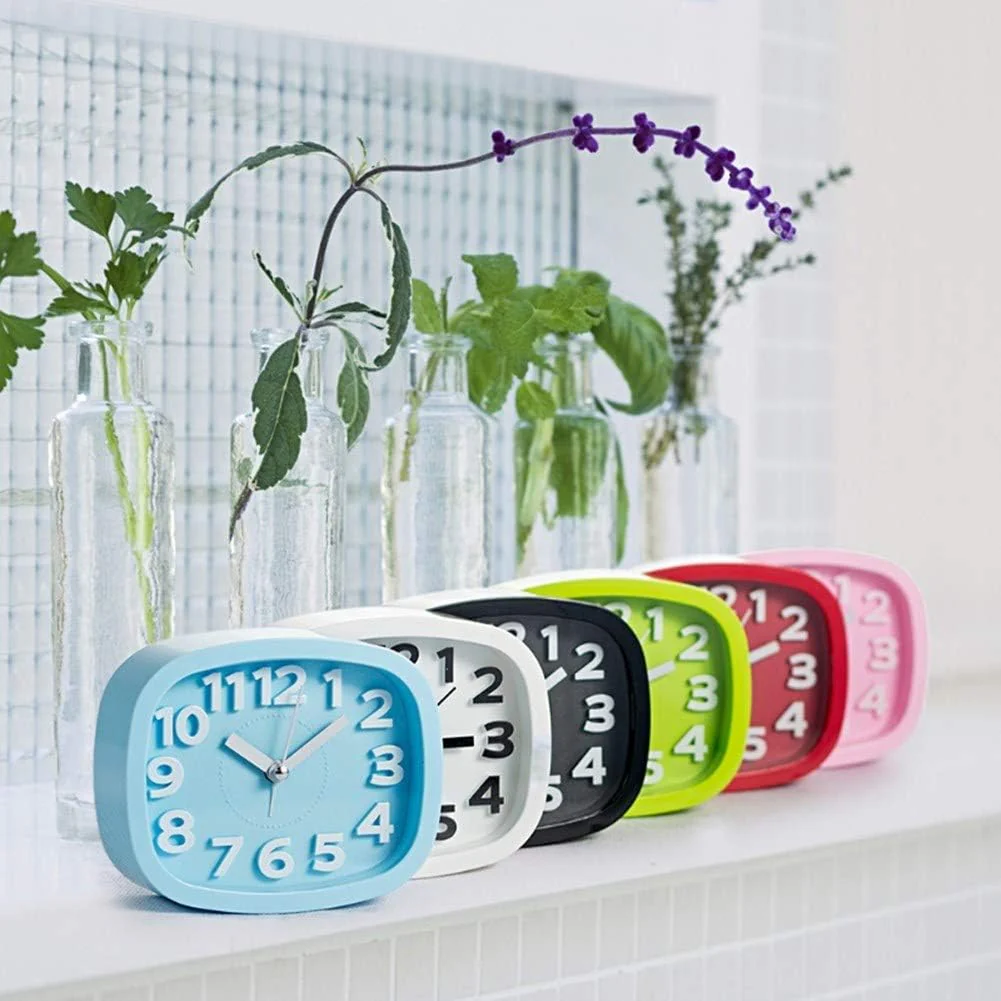 Side Table Alarm Clock-Red(SA2405-57) - Image 4