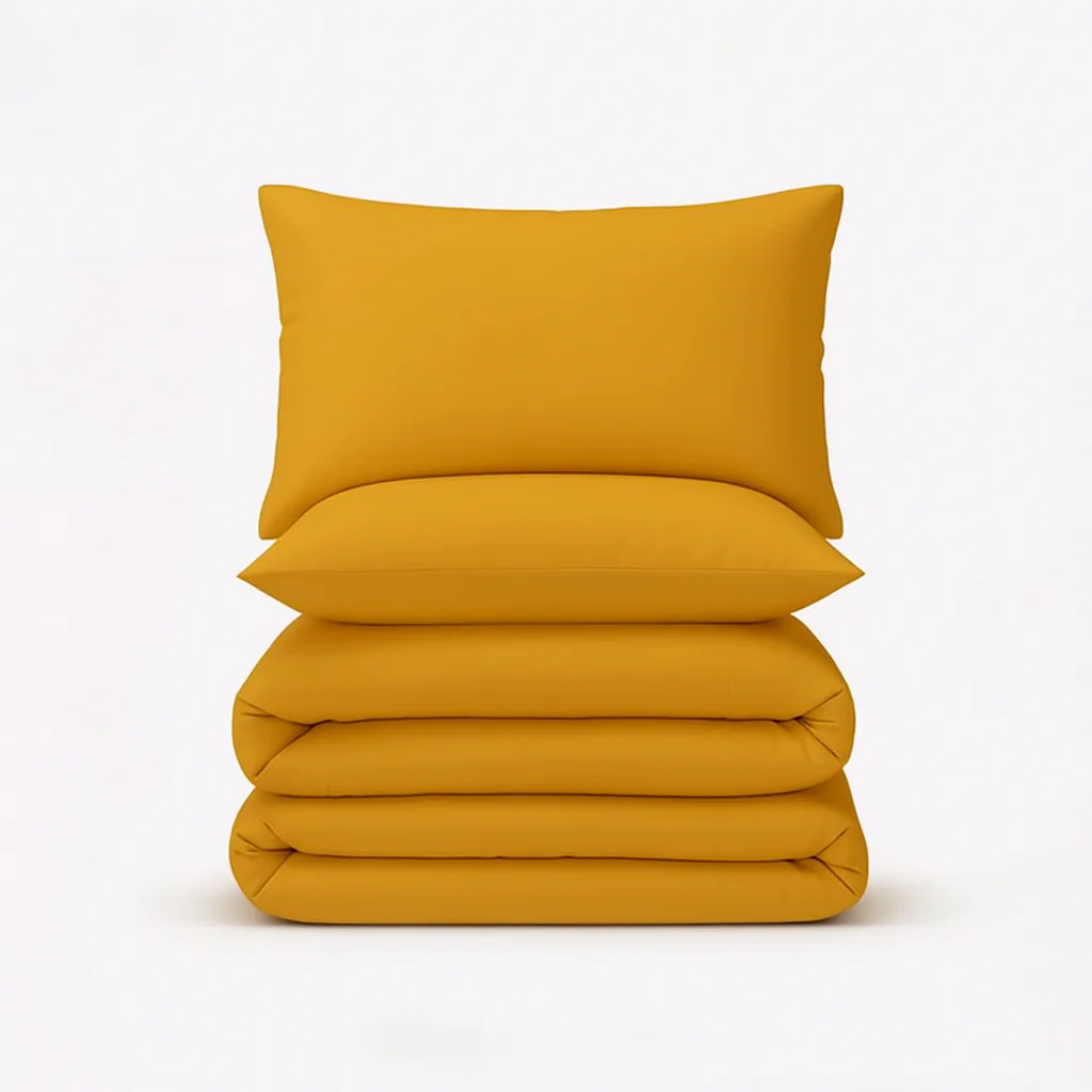 Solid Duvet Cover-Mustard - Image 2