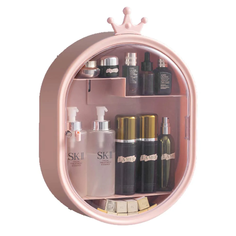 Wall Mounted Makeup Organizer-Pink - Image 3