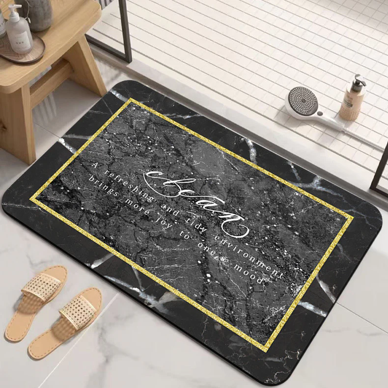 Water Absorbent Anti Slip Bath Mat Rectangular