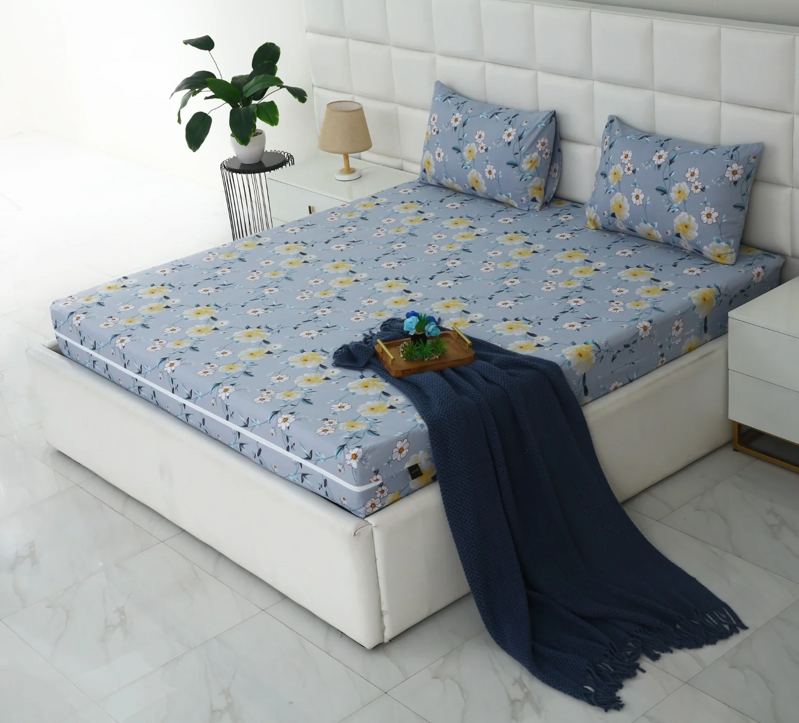 Zipper Mattress Cover Printed-Iceberg Flower - Image 7