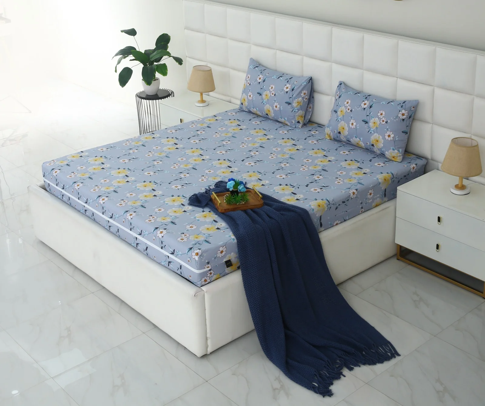 Zipper Mattress Cover Printed-Iceberg Flower - Image 8